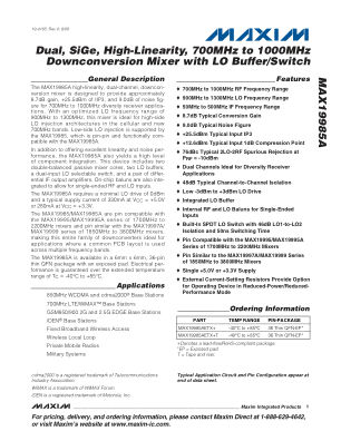 MAX19985A datasheet cover page