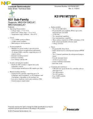 K51P81M72SF1 datasheet cover page