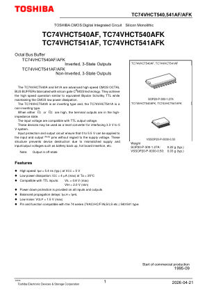 TC74VHCT541AF 数据手册首页