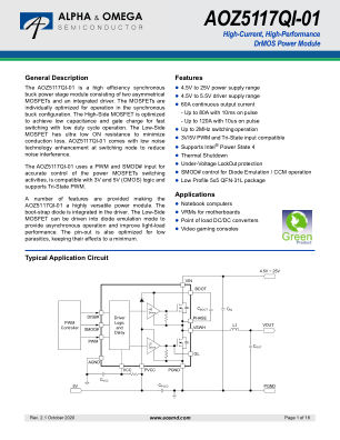 AOZ5117QI-01 datasheet cover page