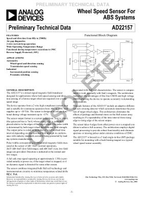 AD22157 datasheet cover page