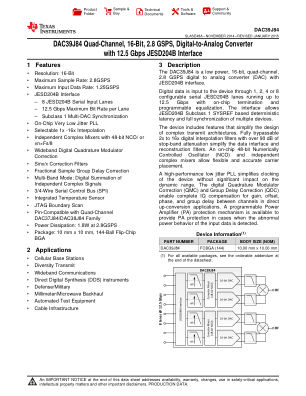 DAC39J84 数据手册首页