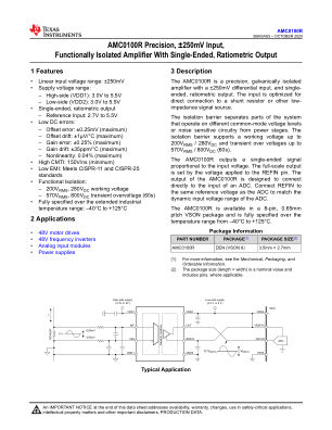 AMC0100R datasheet cover page
