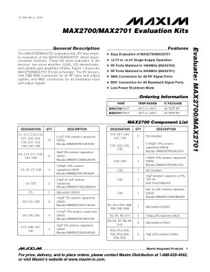 MAX2700 datasheet cover page