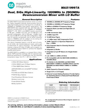 MAX19997A datasheet cover page