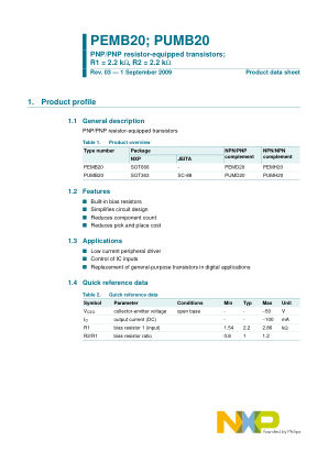 PEMB20 datasheet cover page