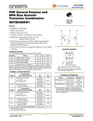 NSTB60BDW1T1 数据手册首页