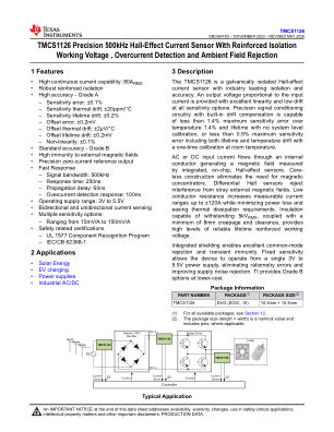 TMCS1126 datasheet cover page