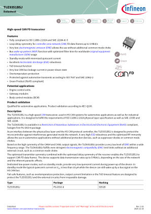 TLE9351BSJ datasheet cover page