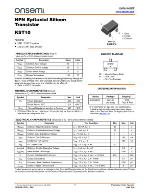 KST10 datasheet cover page
