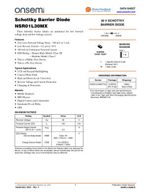 NSR01L30MX 数据手册首页