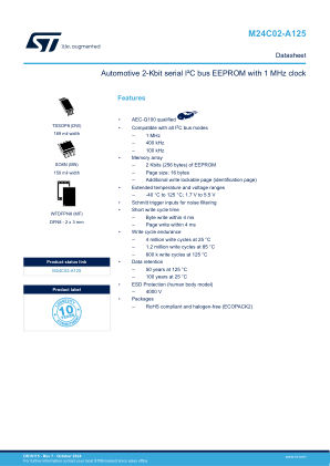M24C02-A125 datasheet cover page