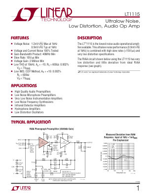 LT1115FA datasheet cover page
