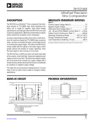 RH1016MF 数据手册首页