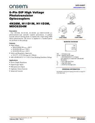 MOC8204M datasheet cover page