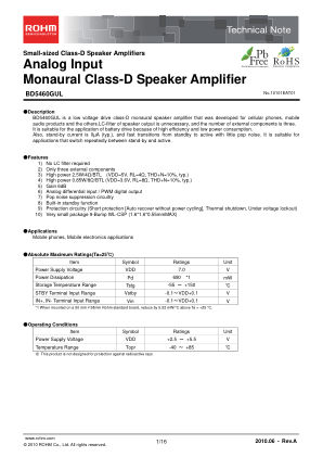 BD5460GUL datasheet cover page