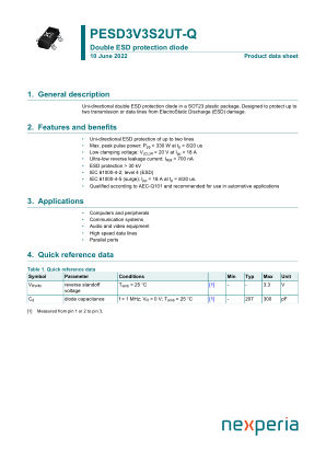PESD3V3S2UT-QR datasheet cover page