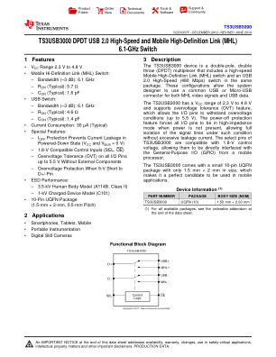 TS3USB3000 datasheet cover page