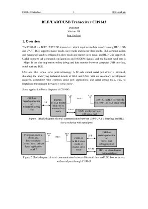 CH9143 datasheet cover page