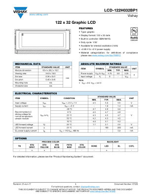 LCD122H32BP1 datasheet cover page