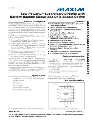 MAX16016-MAX16021 datasheet cover page