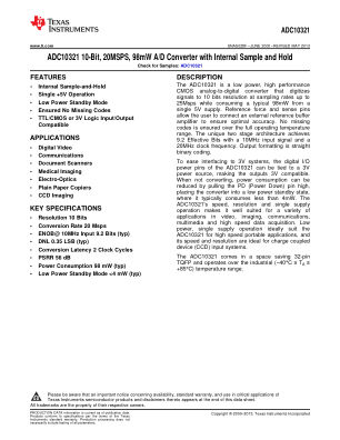 ADC10321 datasheet cover page