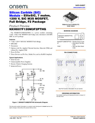 NXH007F120M3F2 数据手册首页