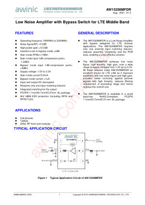 AW15208MFDR datasheet cover page
