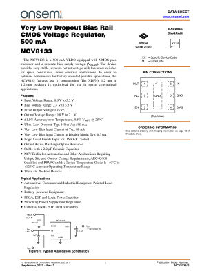 NCV8133 datasheet cover page
