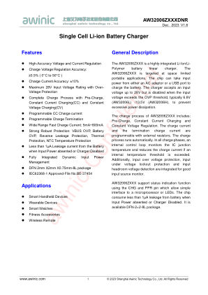 AW32006ZXXXDNR datasheet cover page