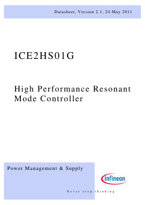 ICE2HS01G datasheet cover page