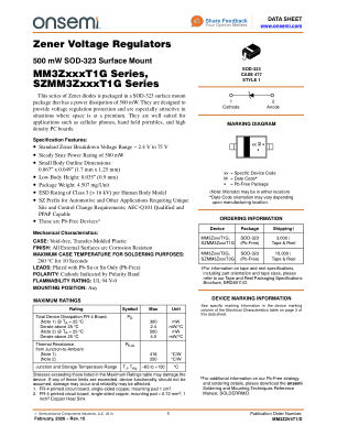 MM3Z2V4T1 datasheet cover page