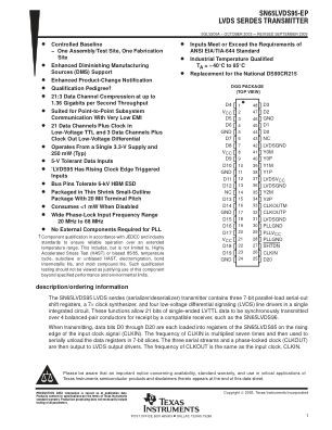 SN65LVDS95-EP datasheet cover page