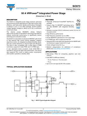 SIC673 datasheet cover page