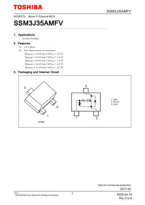 SSM3J35AMFV datasheet cover page