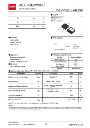 RSX078BM2SFH 数据手册首页