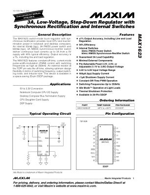 MAX1623 datasheet cover page