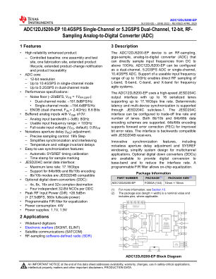 ADC12DJ5200-EP datasheet cover page