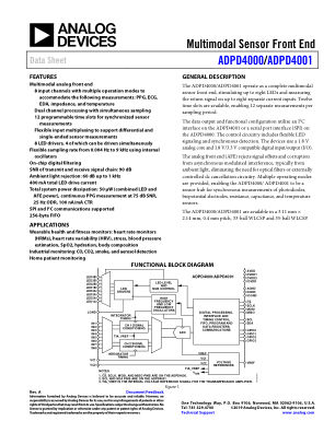 ADPD4000-4001 数据手册首页
