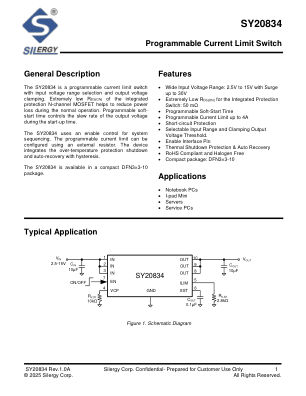 SY20834DBC datasheet cover page