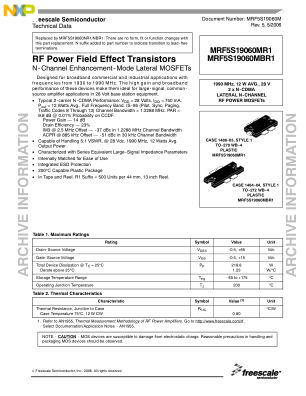 MRF5S19060M 数据手册首页