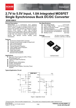 BD9B100MUV 数据手册首页