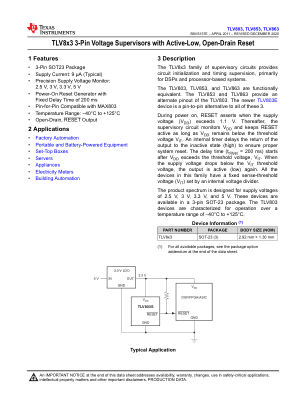 TLV863M datasheet cover page