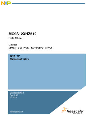 MC9S12XHZ512 数据手册首页