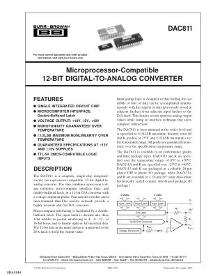 DAC811 数据手册首页
