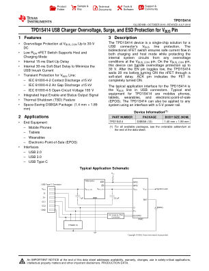TPD1S414 数据手册首页
