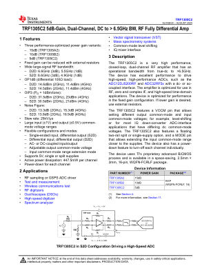 TRF1305C2 datasheet cover page
