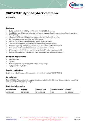 XDPS2201E datasheet cover page