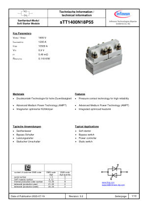 STT1400N18P55 datasheet cover page