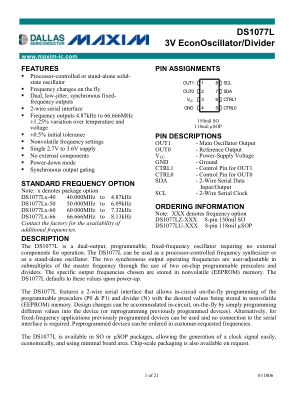 DS1077L datasheet cover page